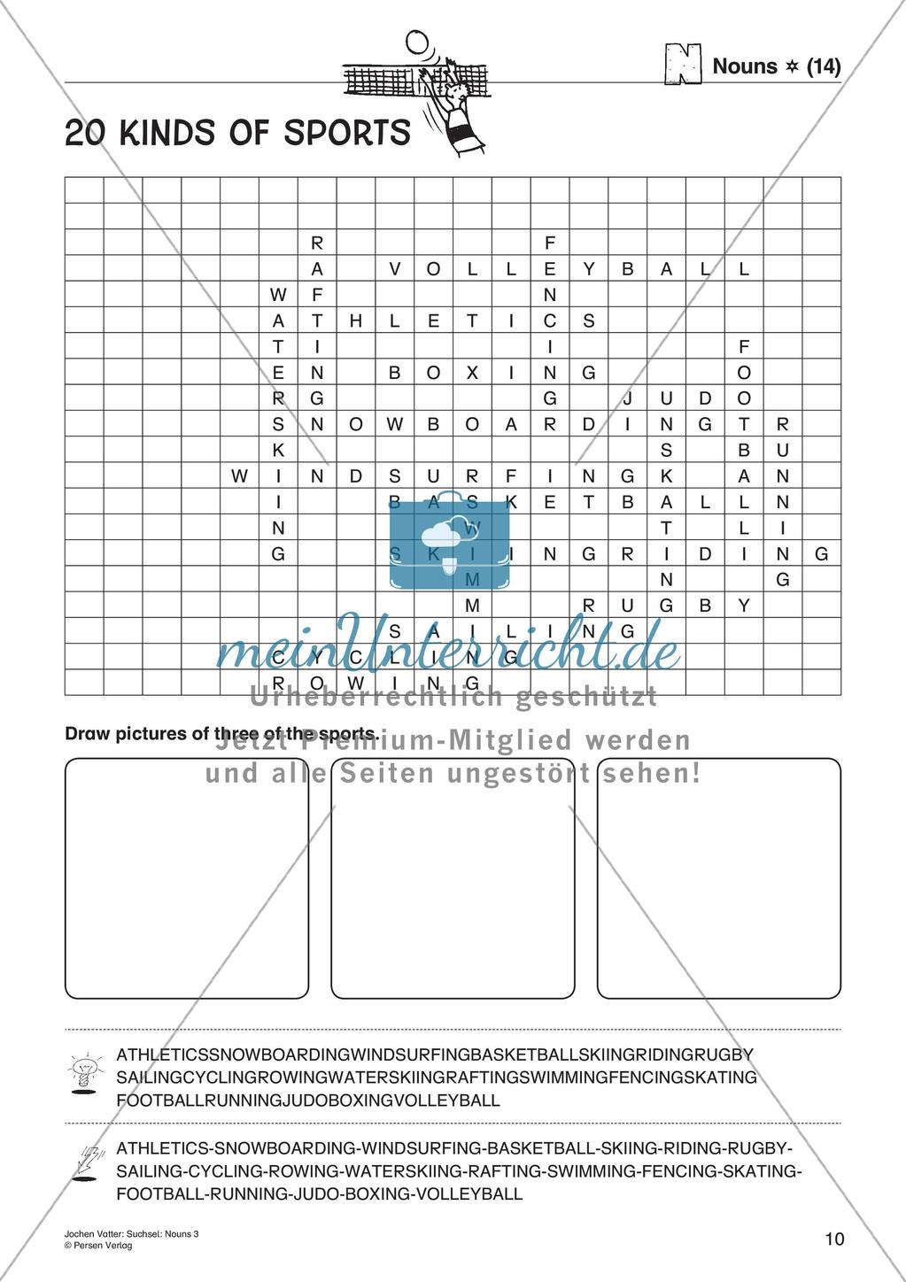 Wortschatz: Suchsel mit Nomen Preview 12