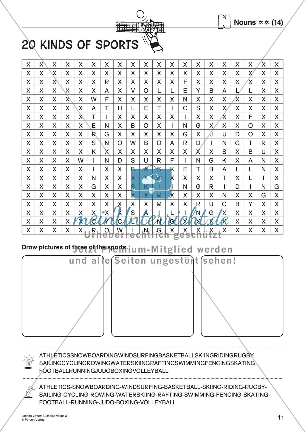 Wortschatz: Suchsel mit Nomen Preview 13