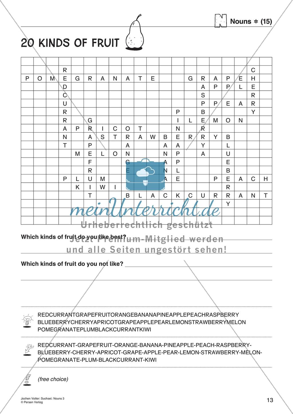 Wortschatz: Suchsel mit Nomen Preview 15