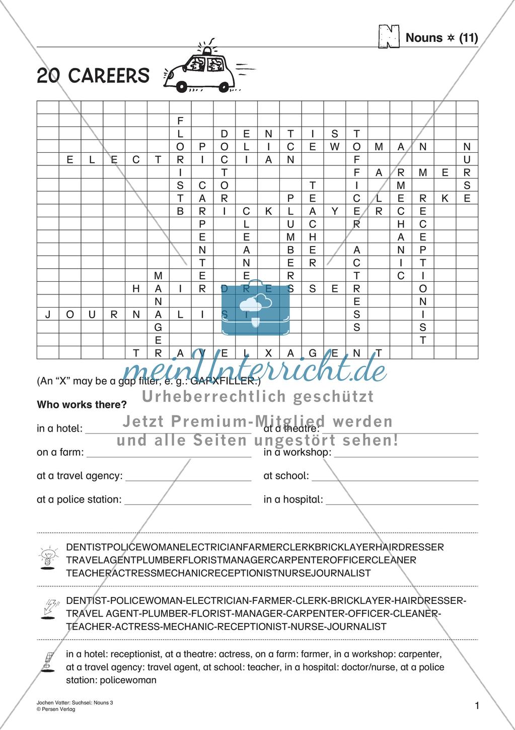 Wortschatz: Suchsel mit Nomen Preview 3