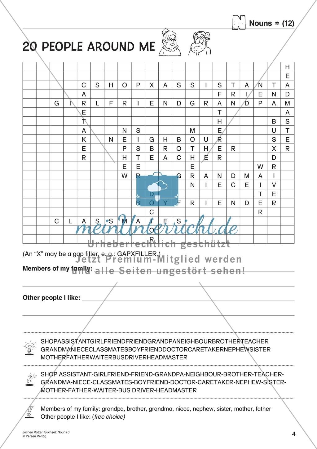Wortschatz: Suchsel mit Nomen Preview 6