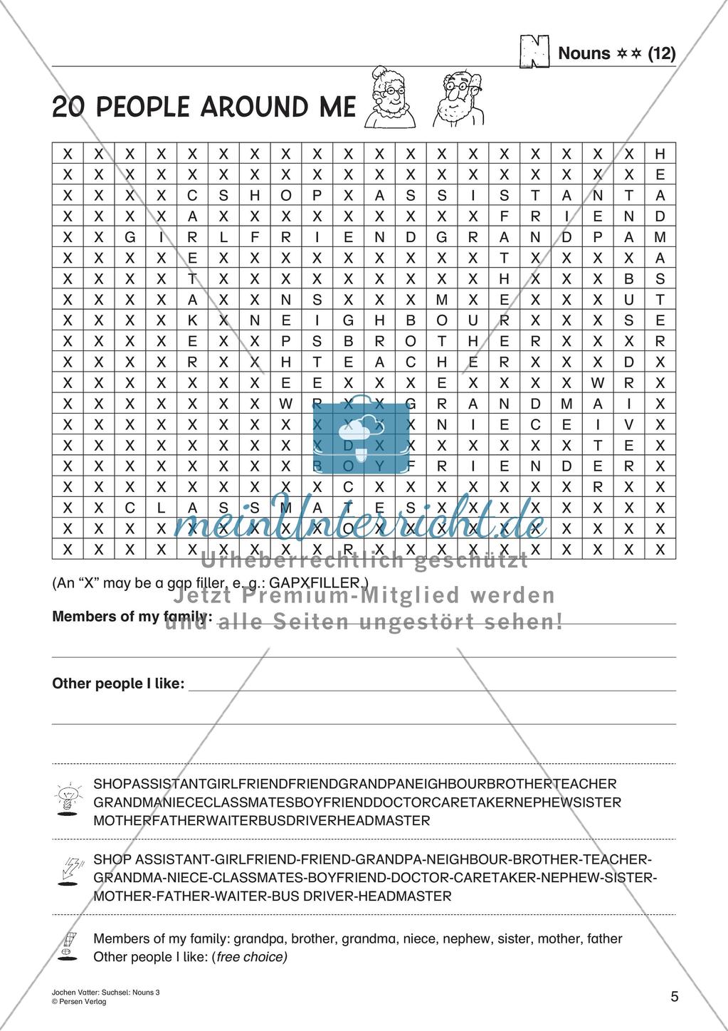 Wortschatz: Suchsel mit Nomen Preview 7