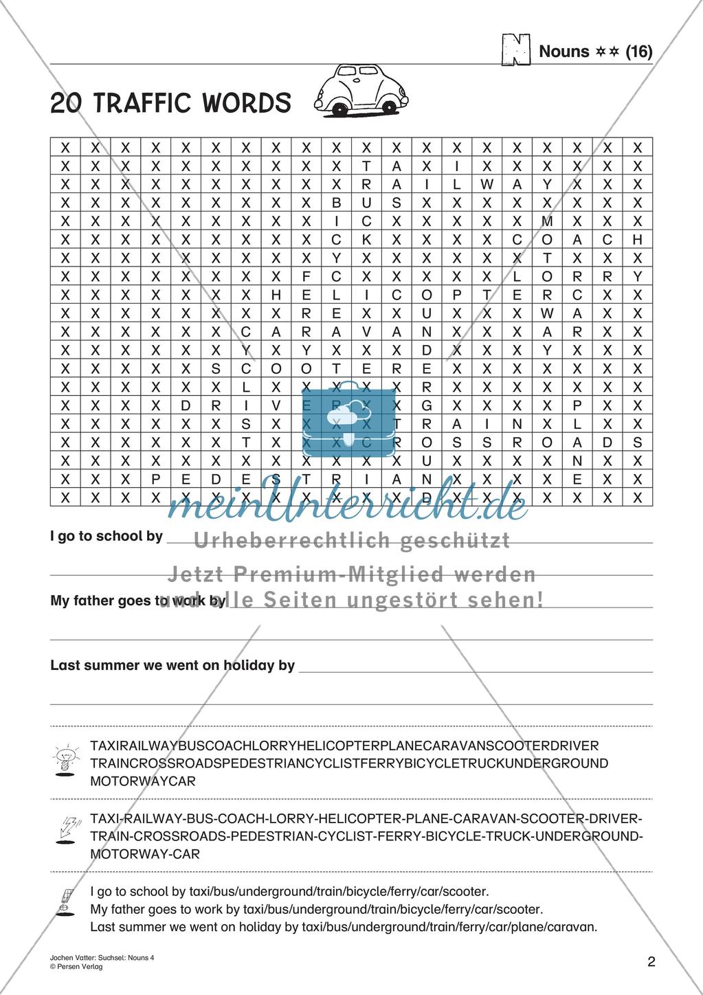 Wortschatz: Suchsel zu Nouns Preview 4