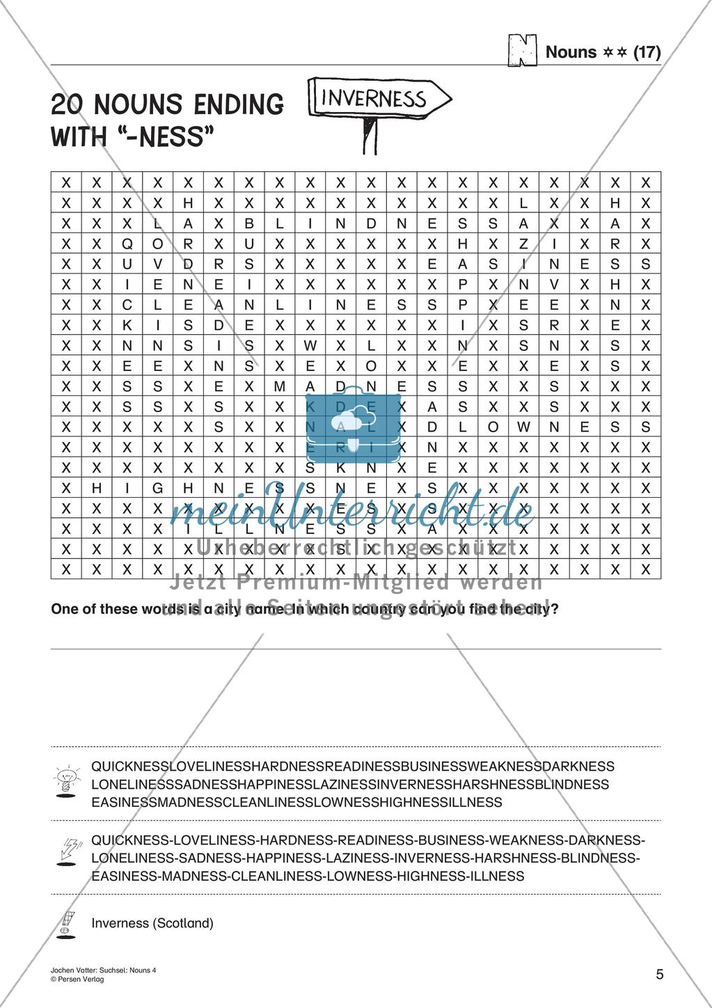 Wortschatz: Suchsel zu Nouns Preview 7