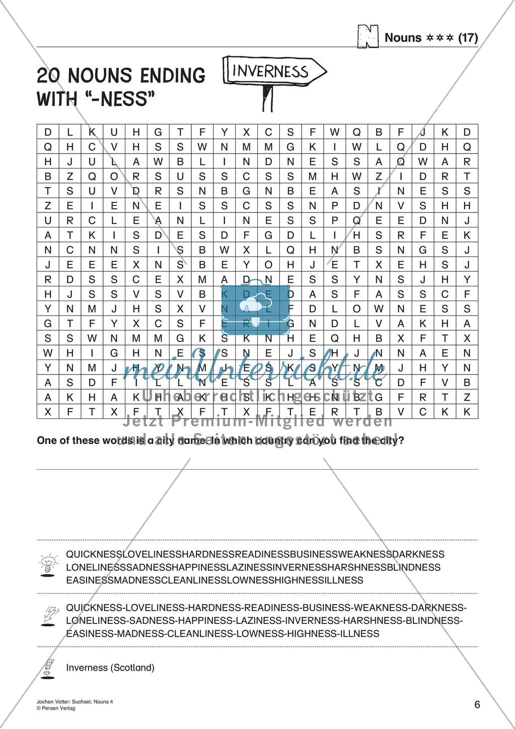 Wortschatz: Suchsel zu Nouns Preview 8