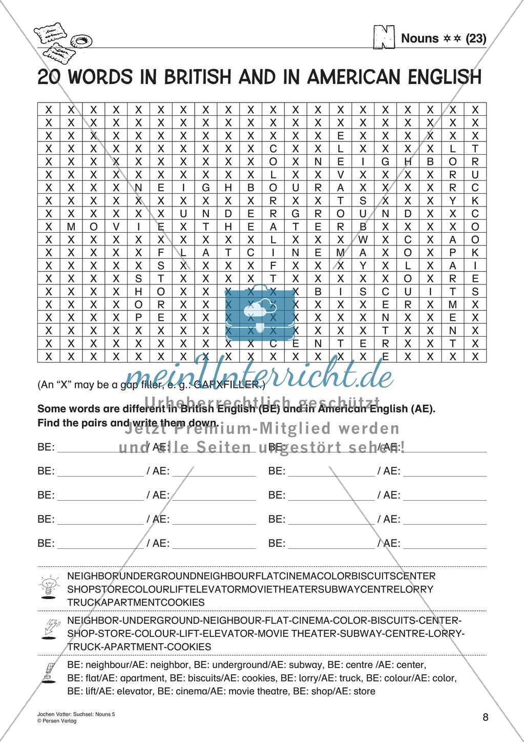 Wortschatz: Nomen-Suchsel Preview 10