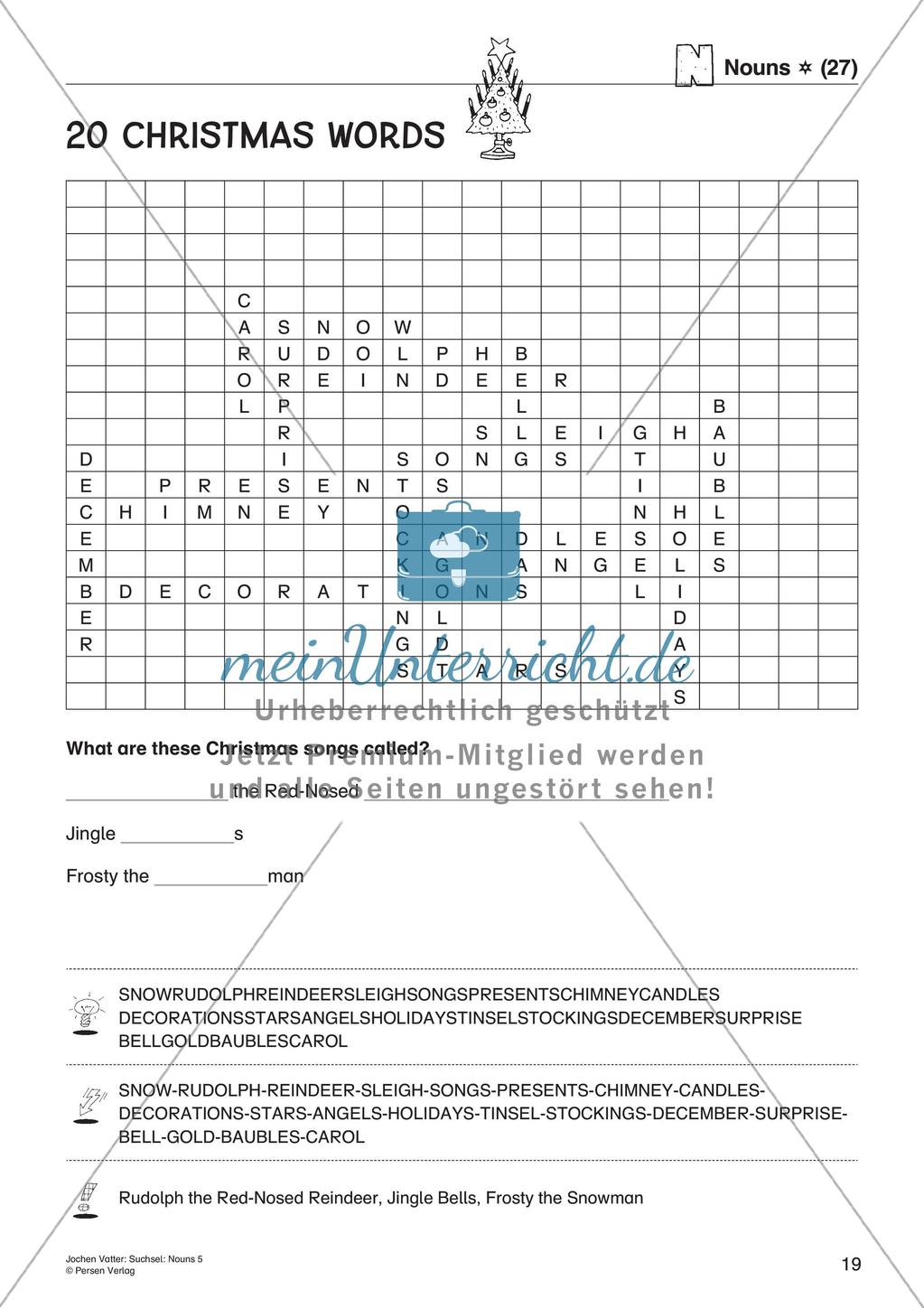 Wortschatz: Nomen-Suchsel Preview 21
