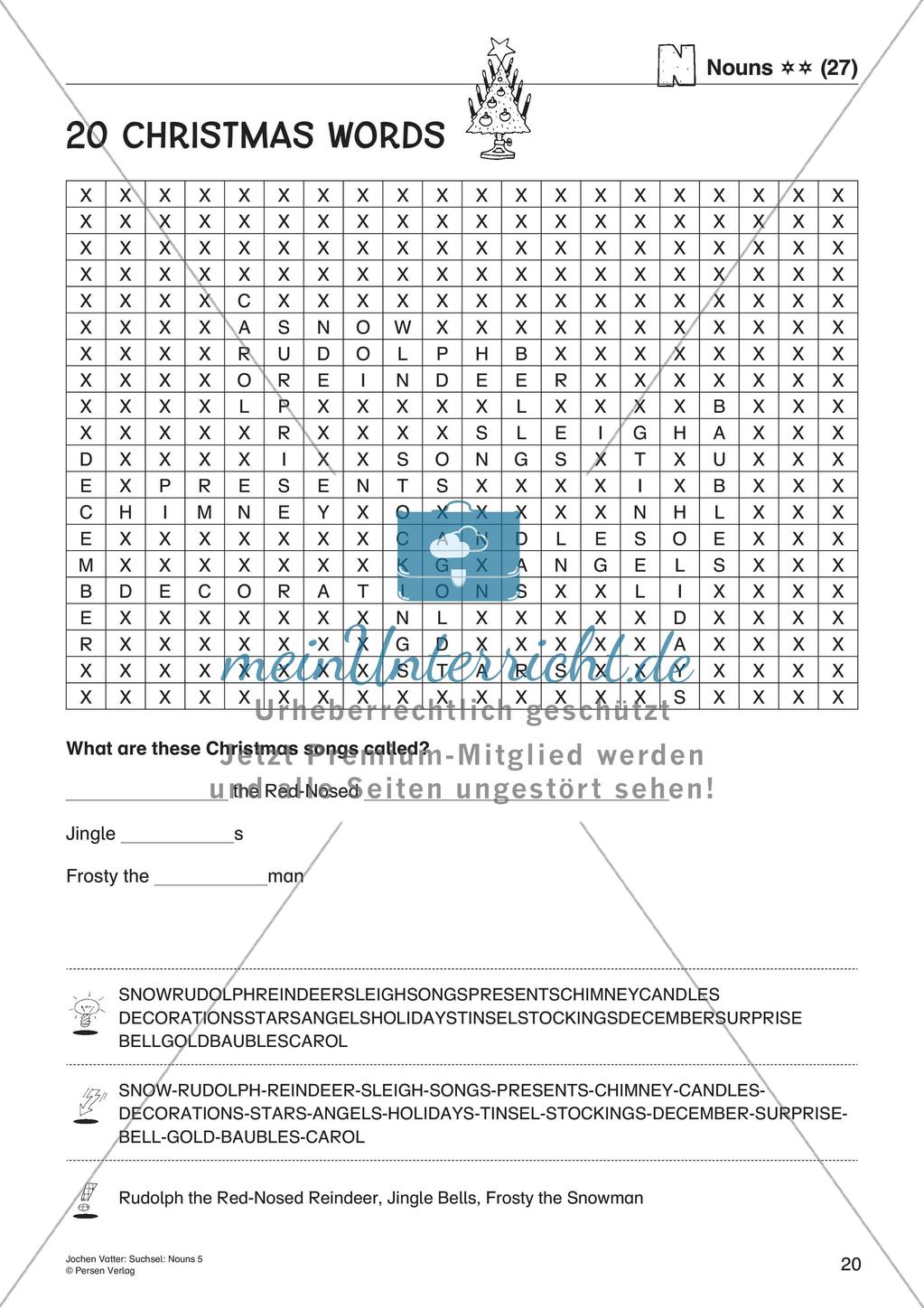 Wortschatz: Nomen-Suchsel Preview 22