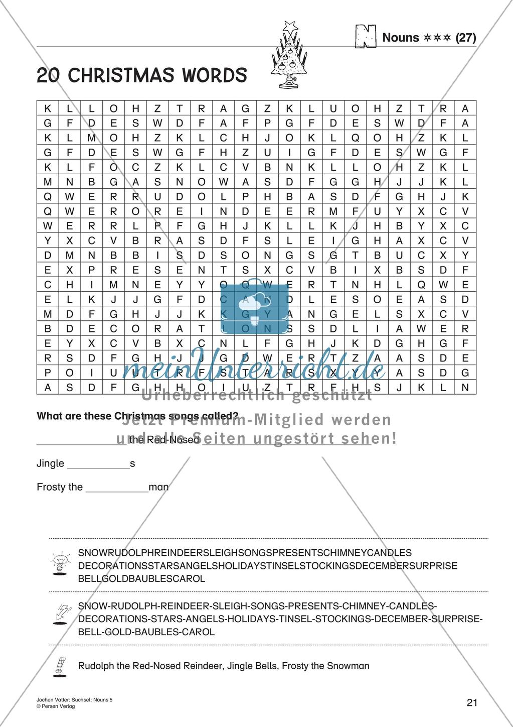 Wortschatz: Nomen-Suchsel Preview 23