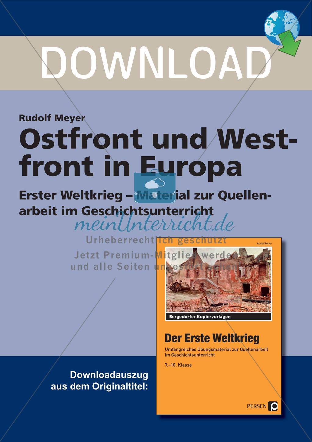 Erster Weltkrieg: Ostfront und Westfront in Europa Preview 1