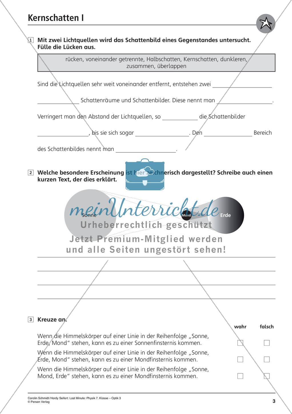 Last Minute: Physik 7. Klasse - Optik 3 Preview 5