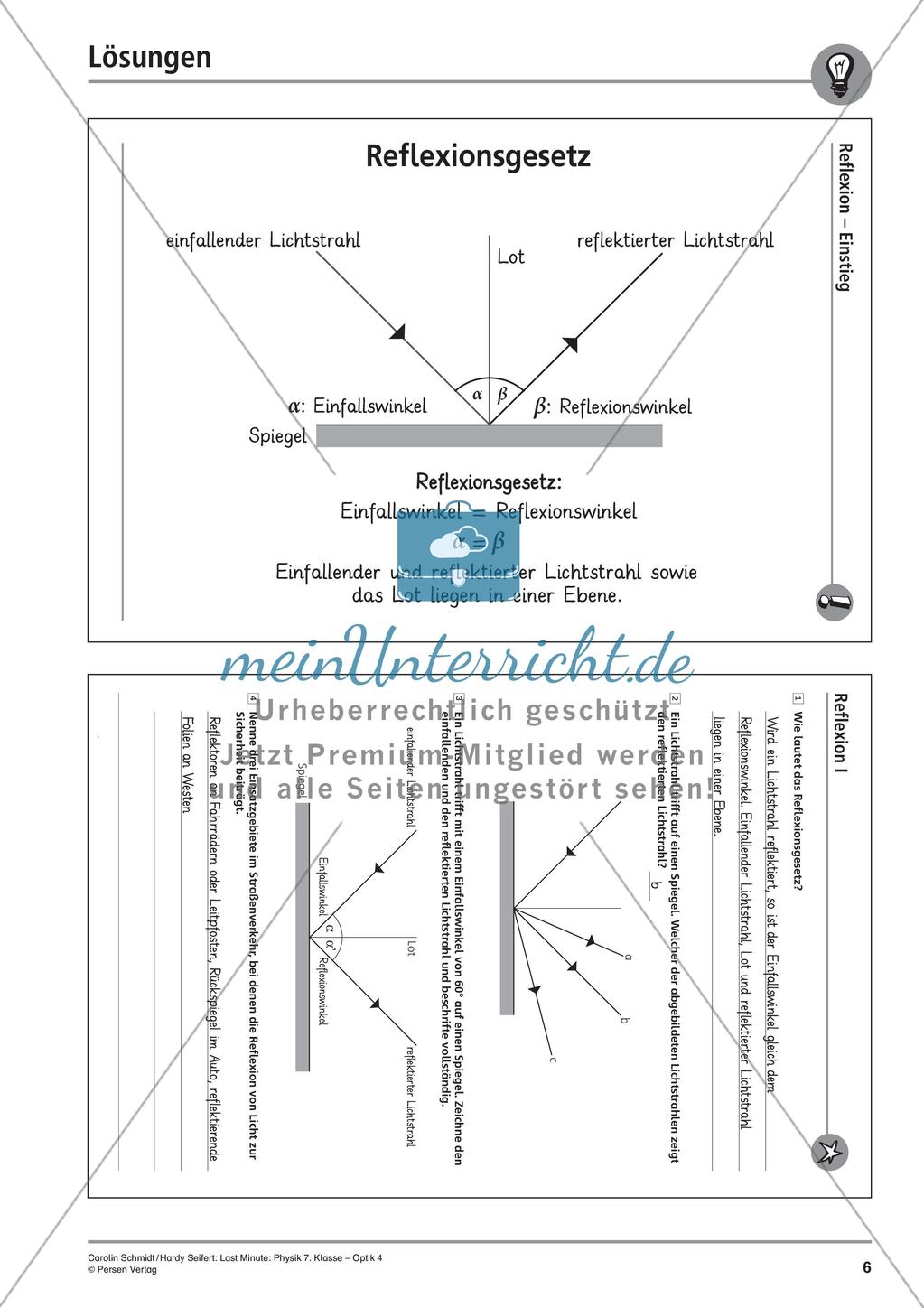 Optik: Reflexion Preview 8