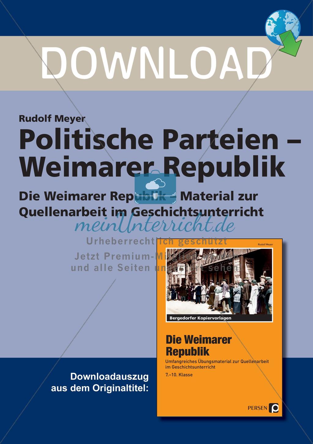 Politische Parteien in der Weimarer Republik Preview 1