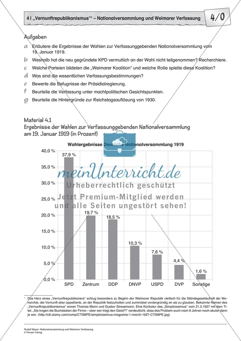 Nationalversammlung und Weimarer Verfassung Preview 3