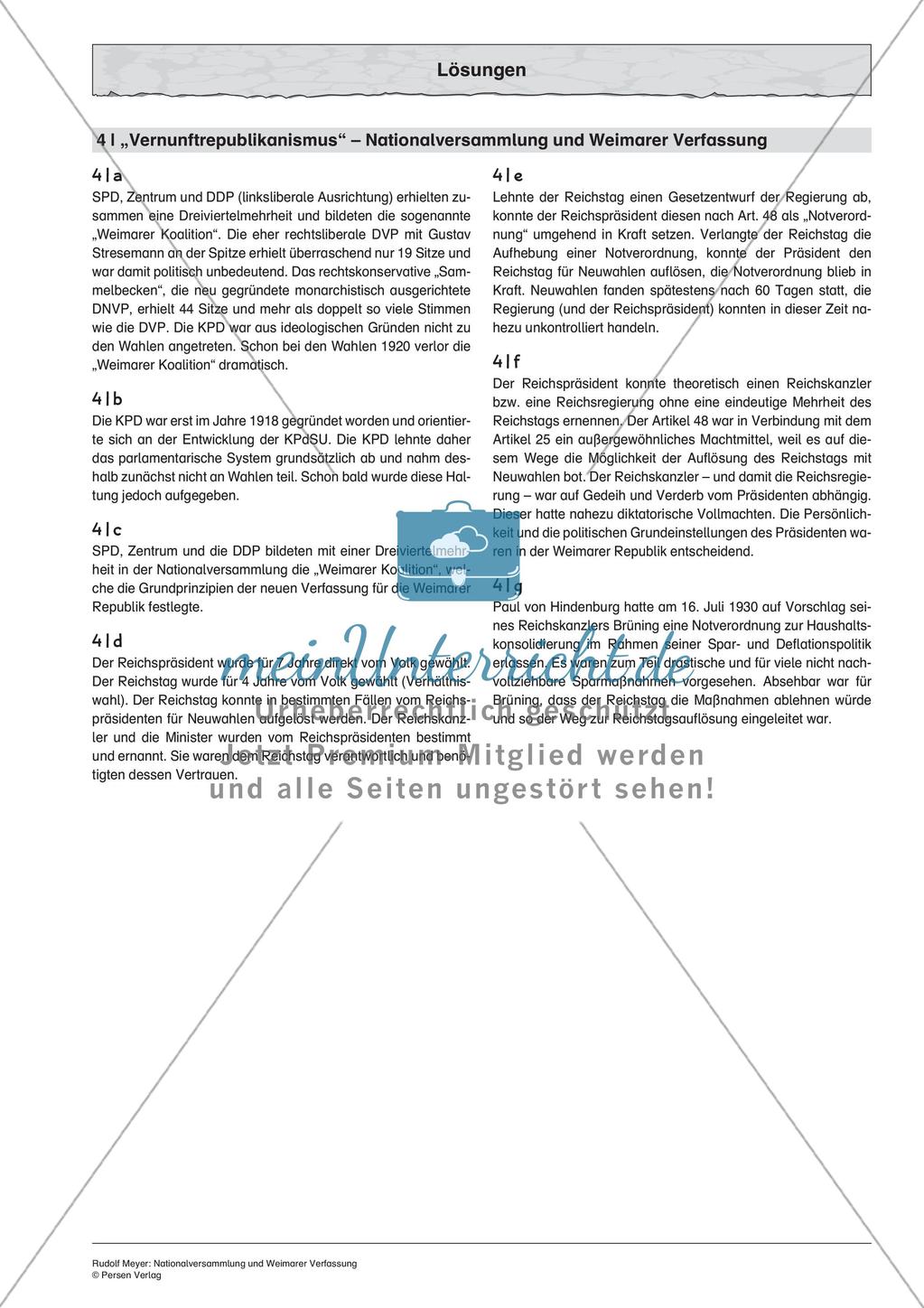 Nationalversammlung und Weimarer Verfassung Preview 8