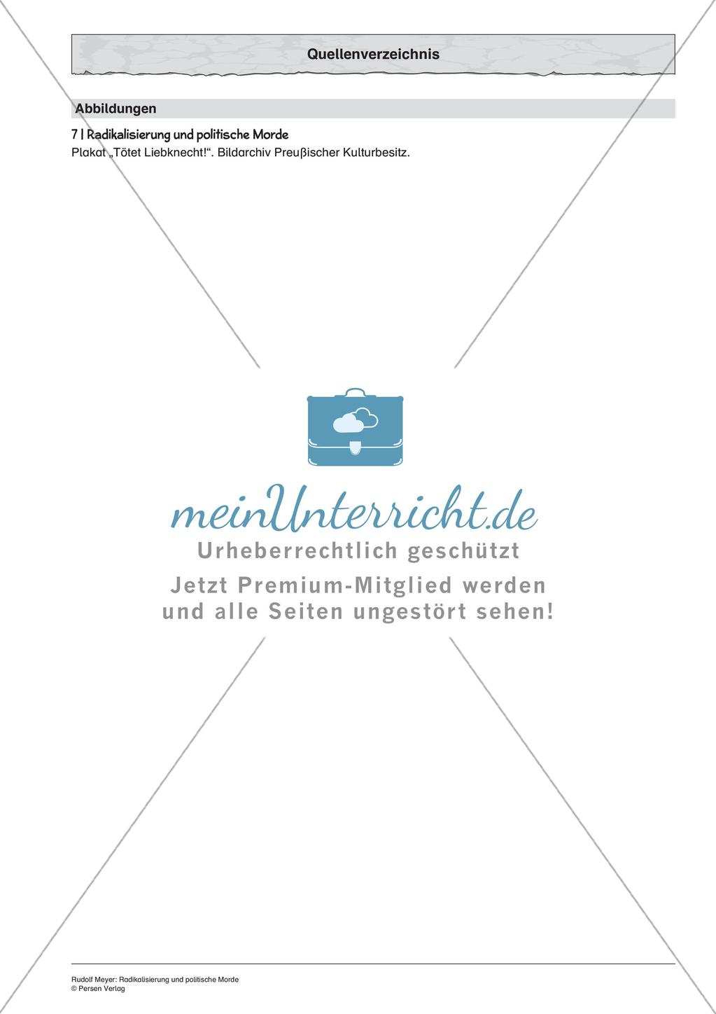Die Weimarer Republik: Radikalisierung und politische Morde Preview 8
