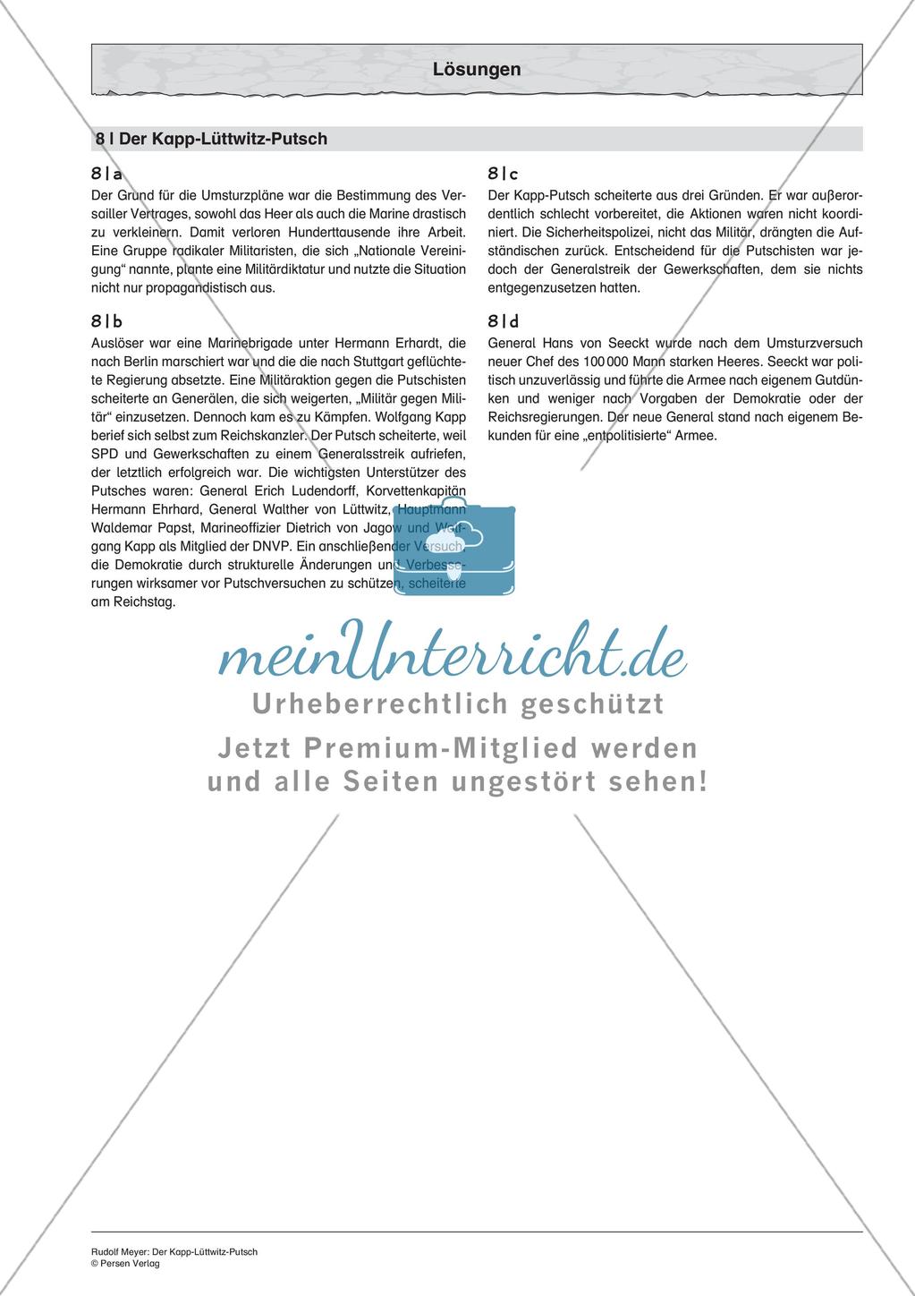 Die Weimarer Republik: Der Kapp-Lüttwitz-Putsch Preview 6