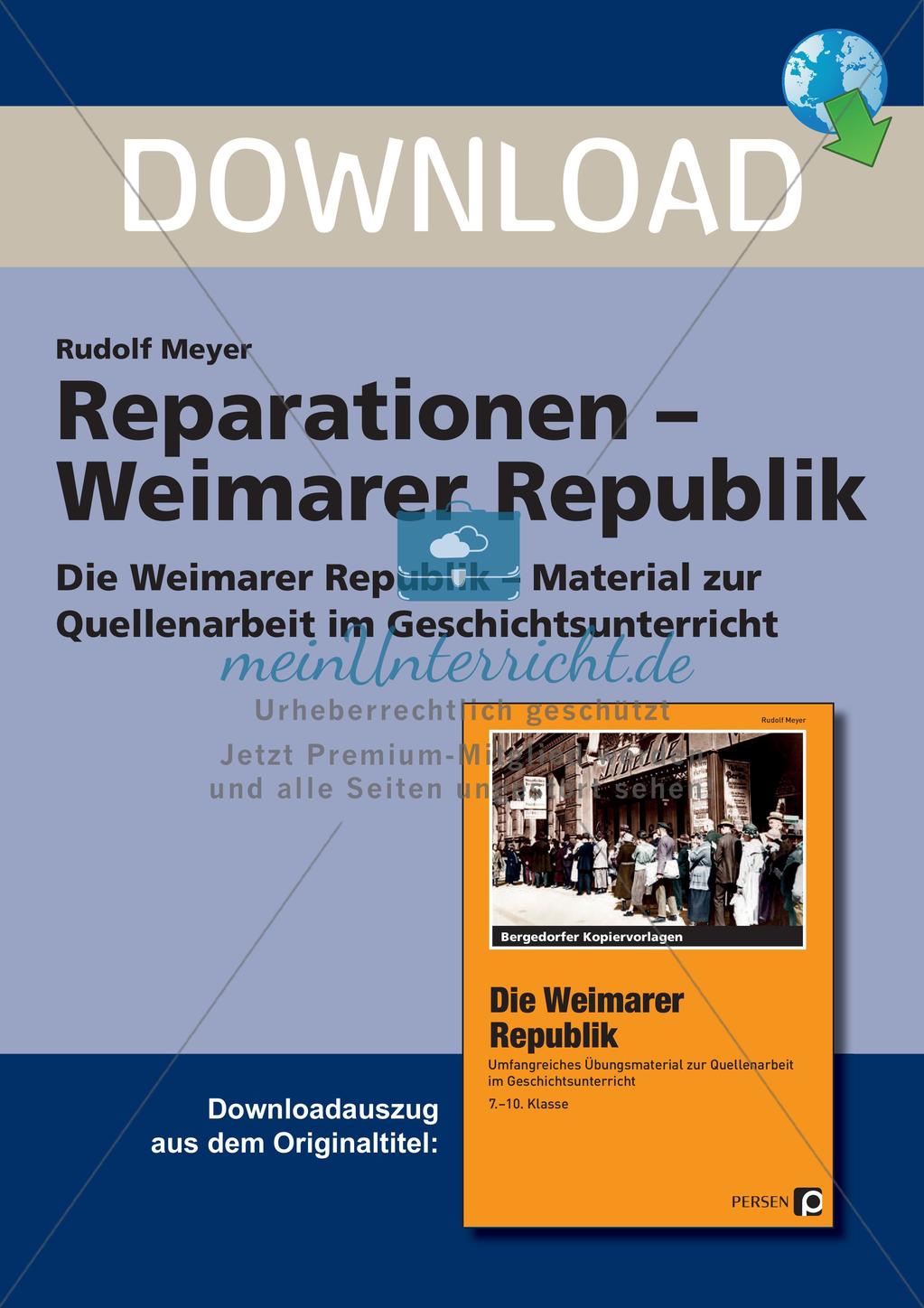Reparationen - Weimarer Republik Preview 1