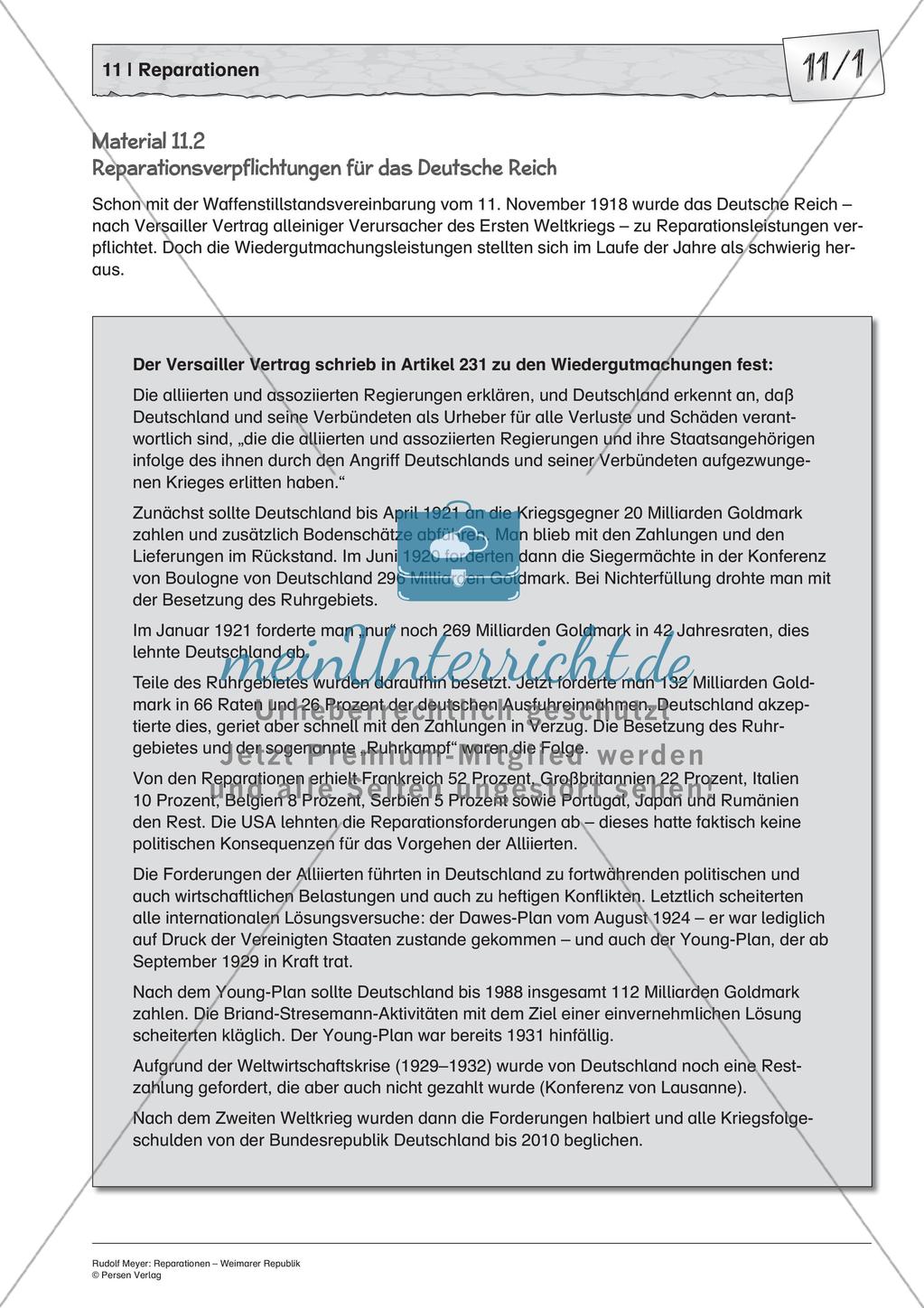 Reparationen - Weimarer Republik Preview 4