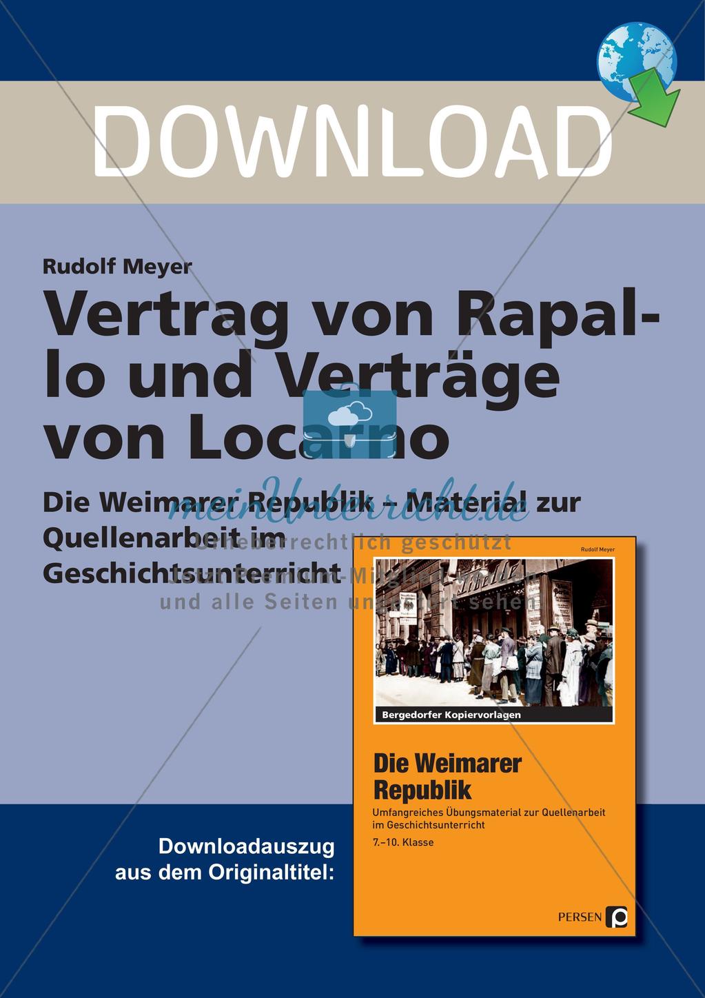 Vertrag von Rapallo und Verträge von Locarno Preview 1