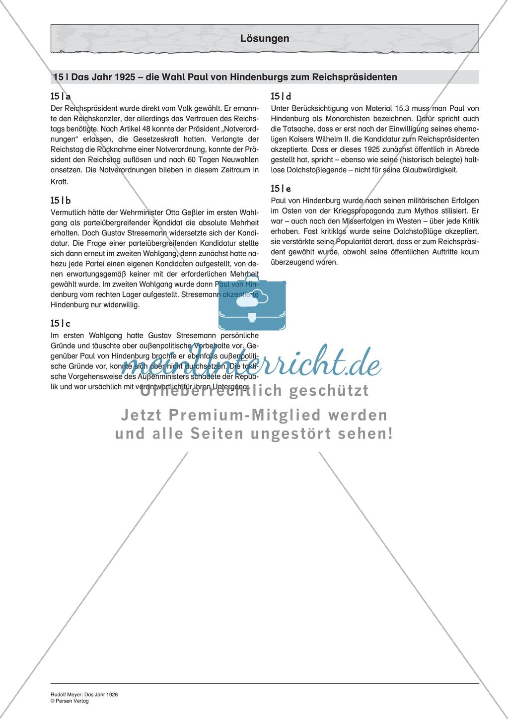 Die Weimarer Republik: Das Jahr 1926 Preview 5