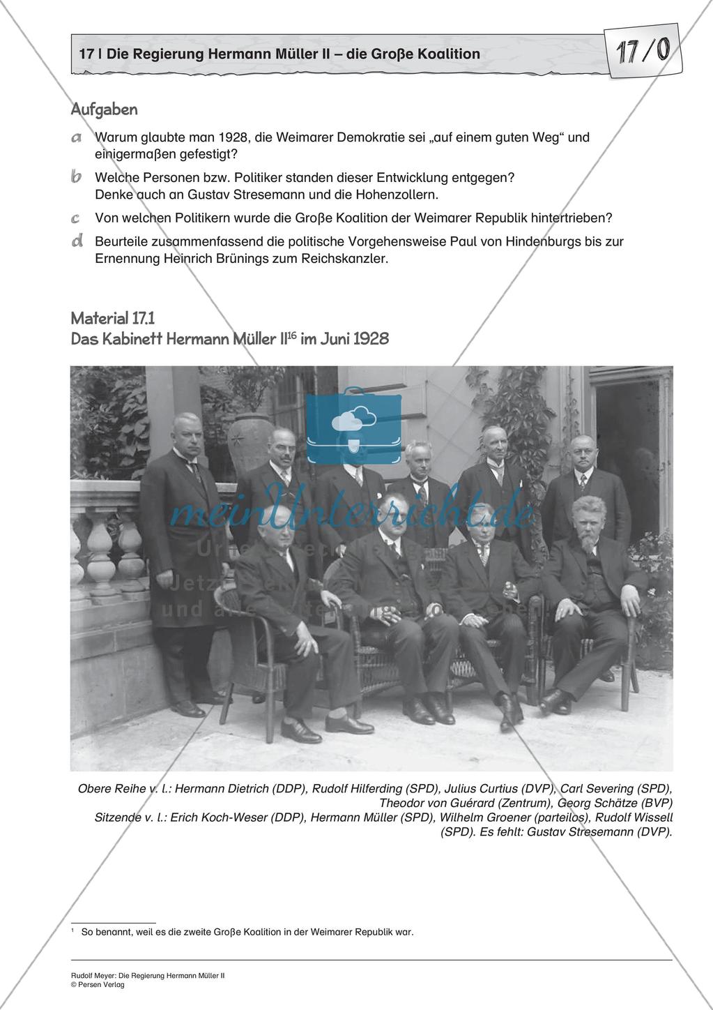 Die Regierung Hermann Müller: die Große Koalition Preview 3