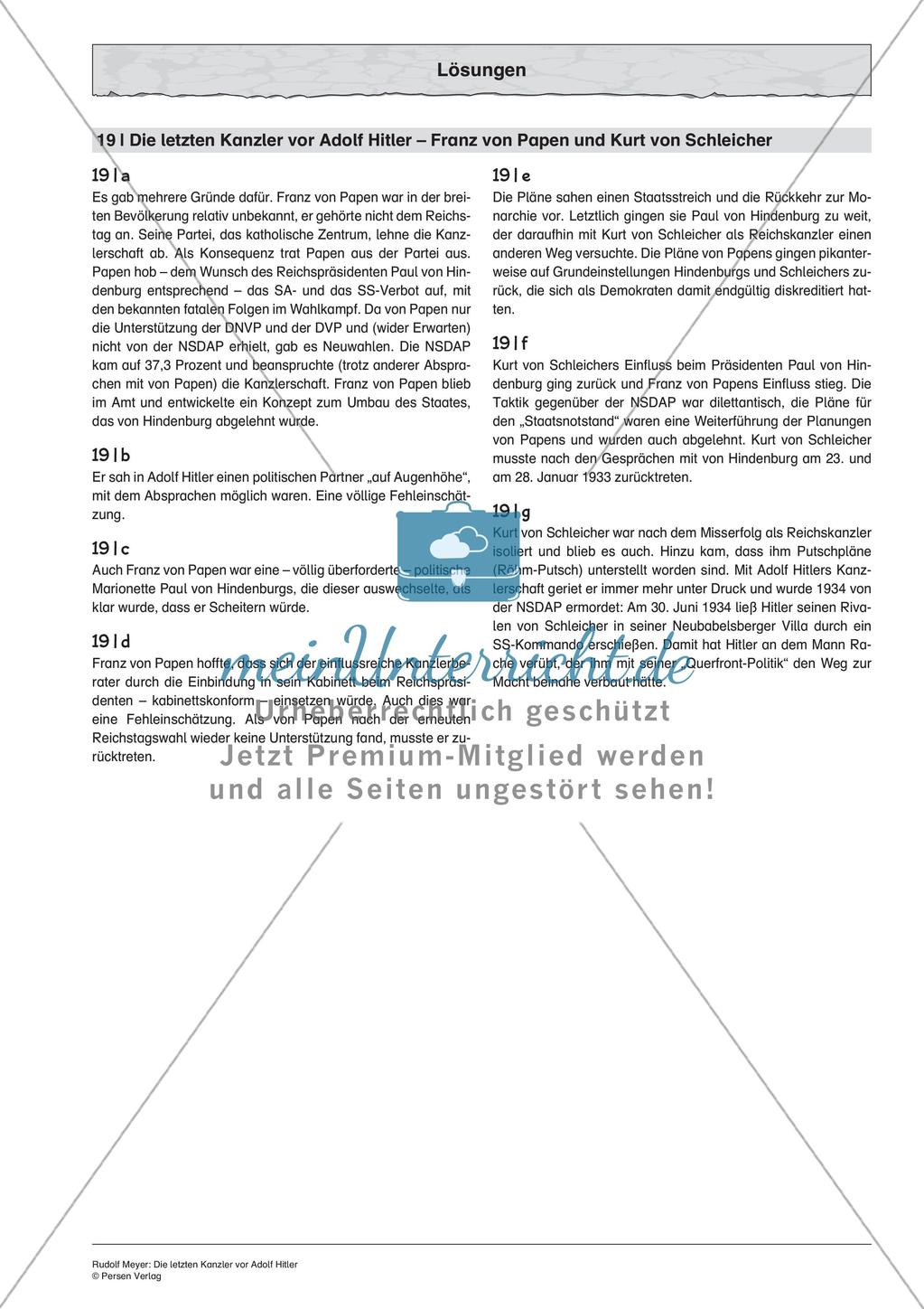 Die letzten Kanzler vor Adolf Hitler Preview 6