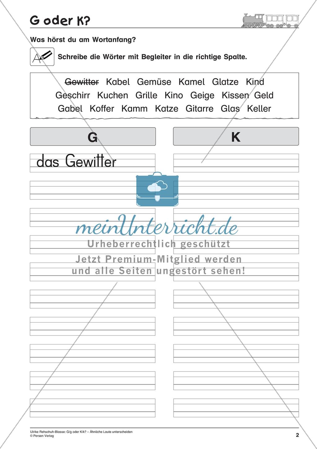 Unterscheidung ähnlicher Laute: G/g oder K/k? Preview 4