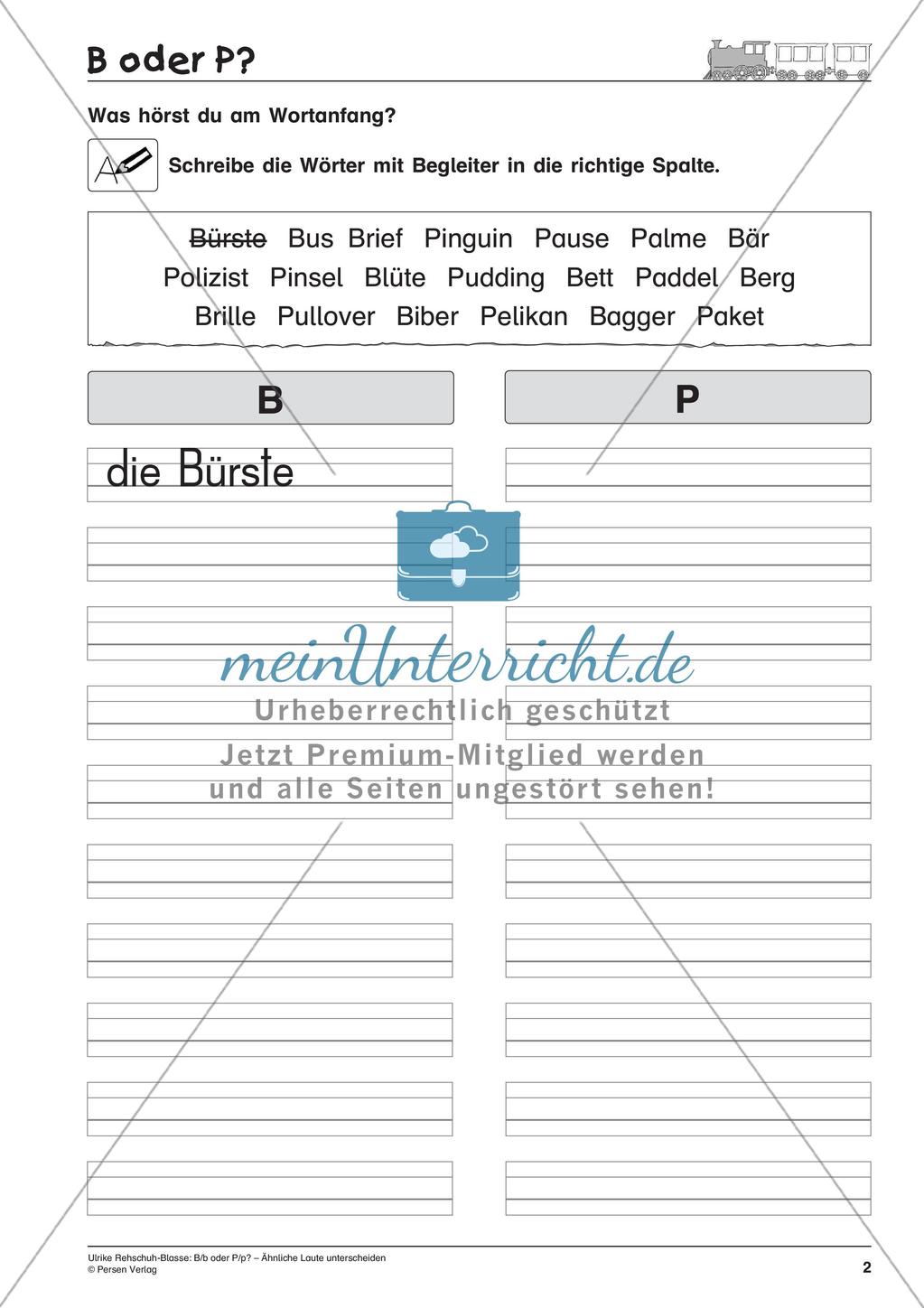 Unterscheidung ähnlicher Laute: B/b oder P/p Preview 4