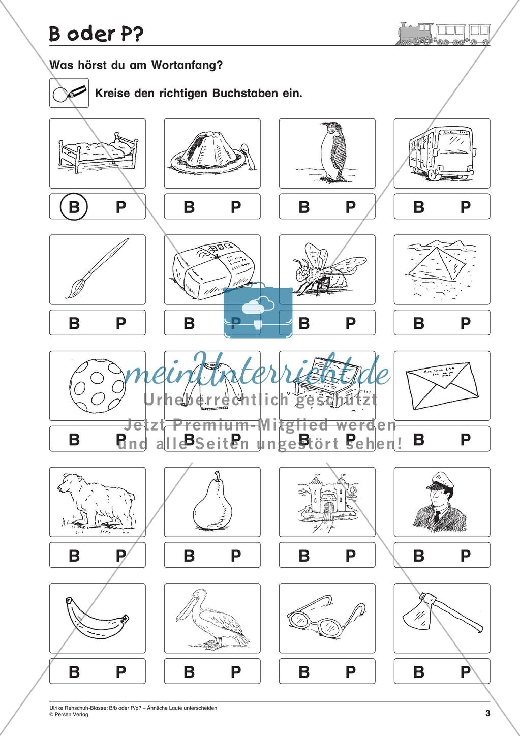 Unterscheidung ähnlicher Laute: B/b oder P/p Preview 5