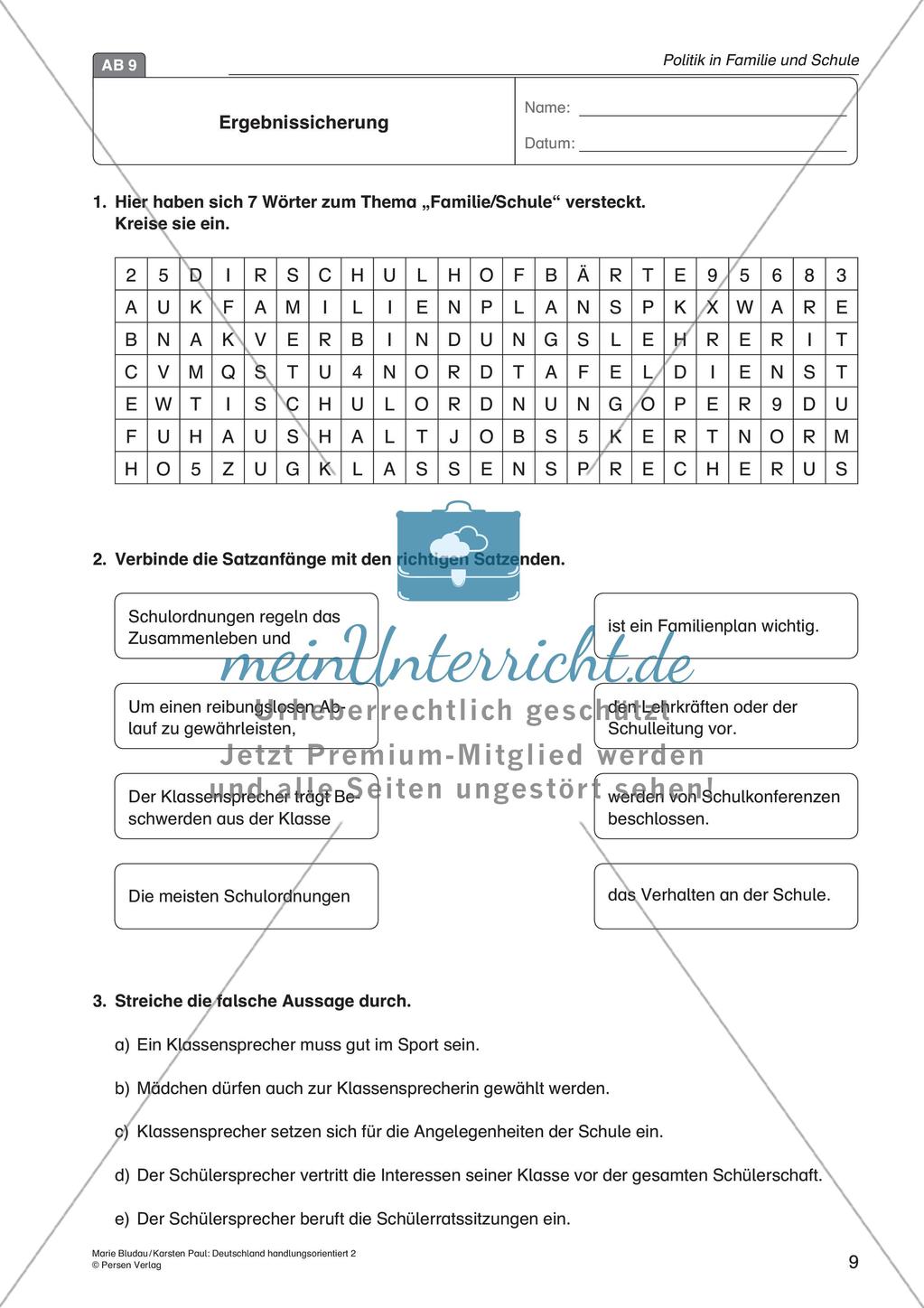 Politik in Familie und Schule Preview 11