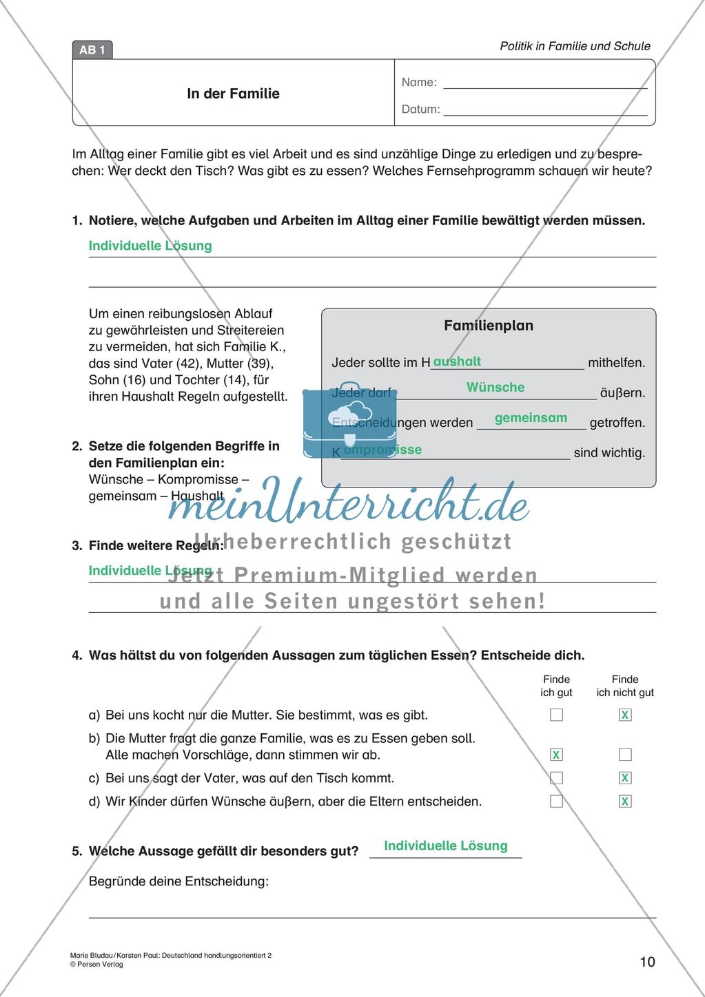Politik in Familie und Schule Preview 12