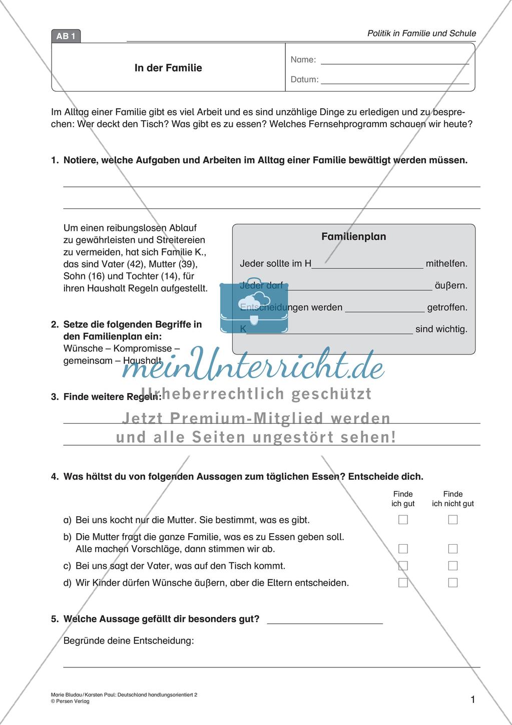 Politik in Familie und Schule Preview 3