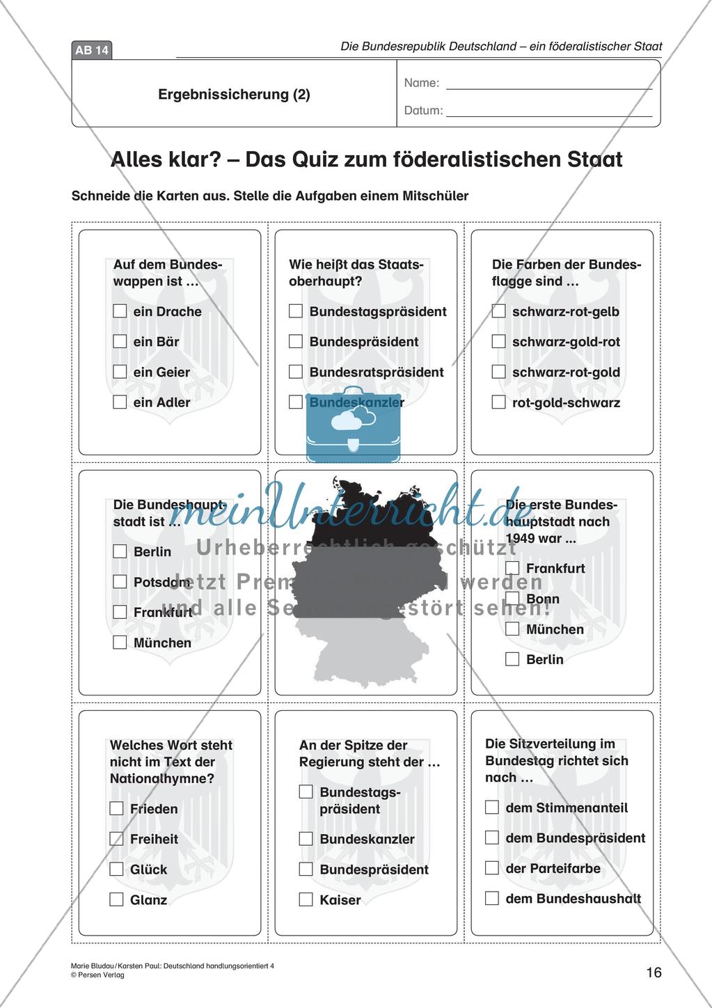 Die BRD: ein föderalistischer Staat Preview 18