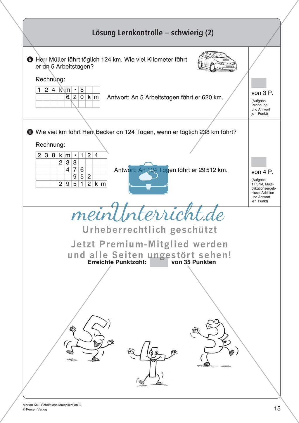 Schriftliche Multiplikation: Differenzierte Lernkontrollen Preview 17