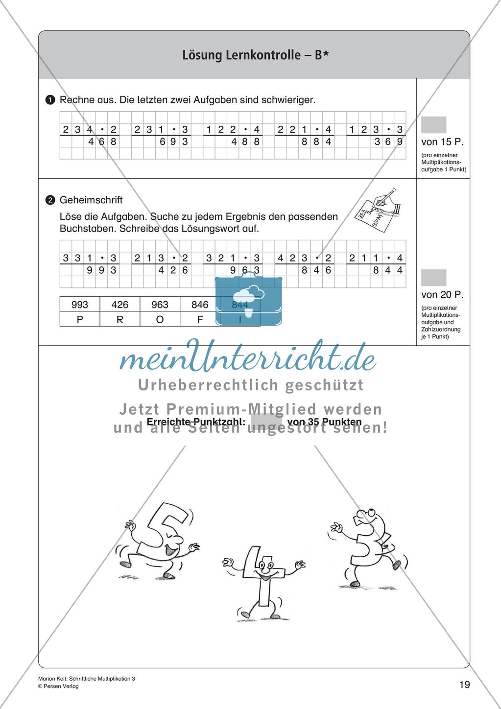 Schriftliche Multiplikation: Differenzierte Lernkontrollen Preview 21