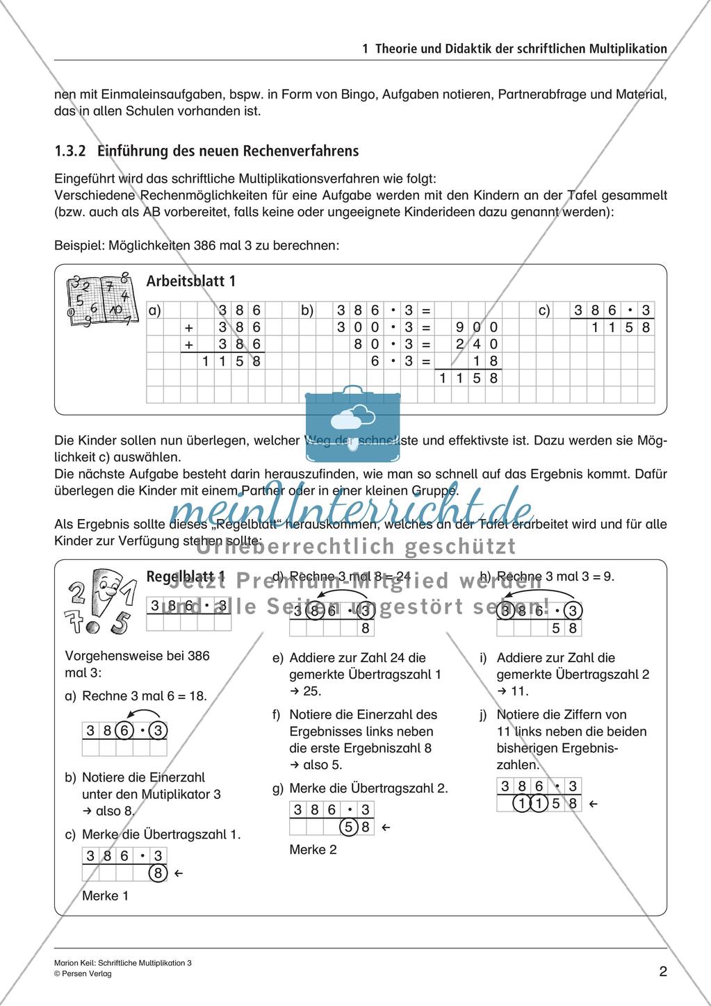 Schriftliche Multiplikation: Differenzierte Lernkontrollen Preview 4