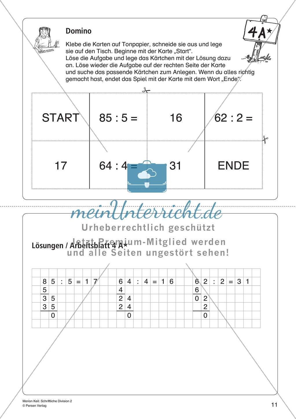 Schriftliche Division: Rechenübungen auf leichtem Niveau Preview 13
