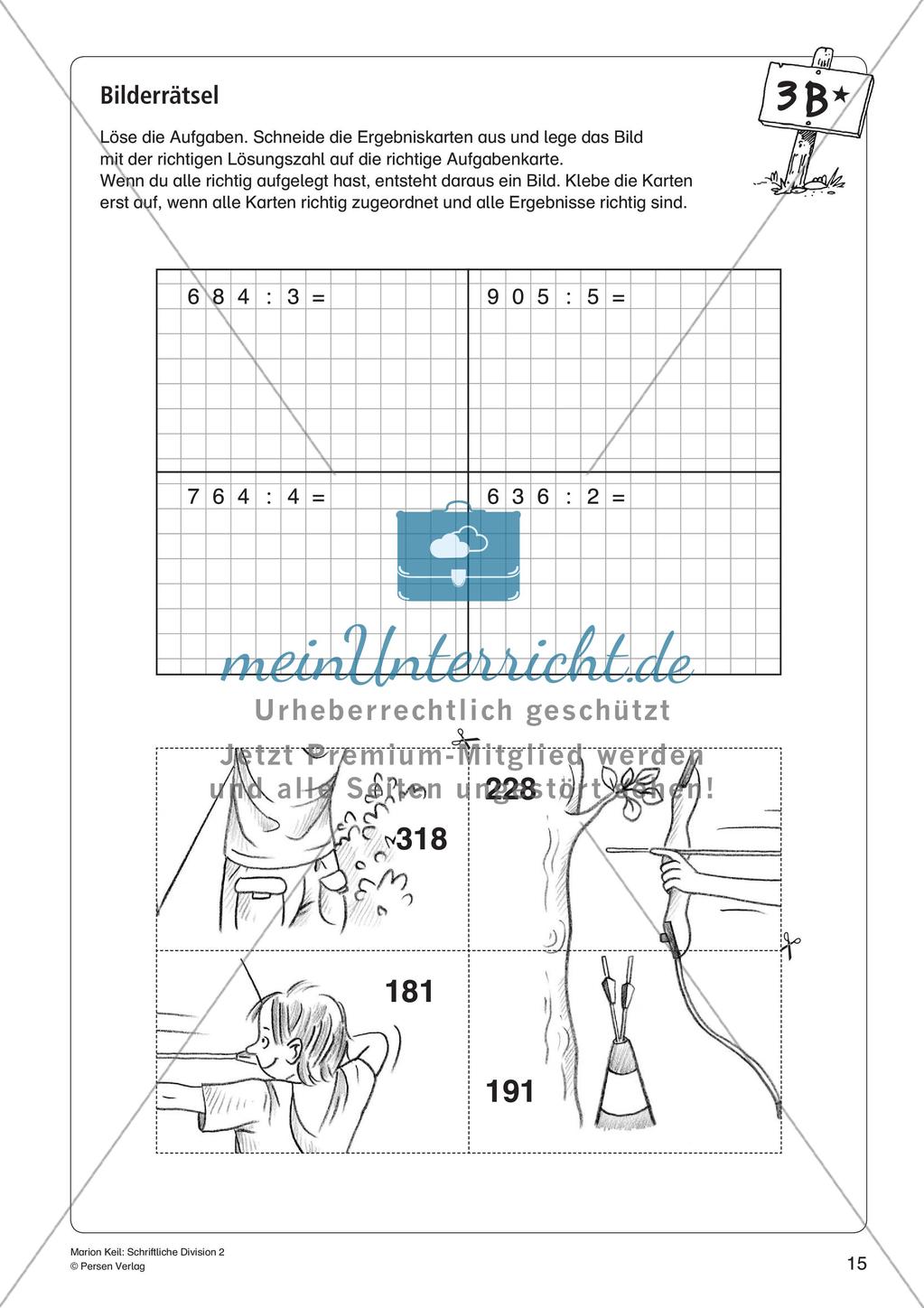 Schriftliche Division: Rechenübungen auf leichtem Niveau Preview 17