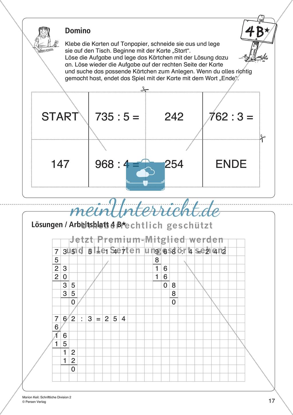 Schriftliche Division: Rechenübungen auf leichtem Niveau Preview 19