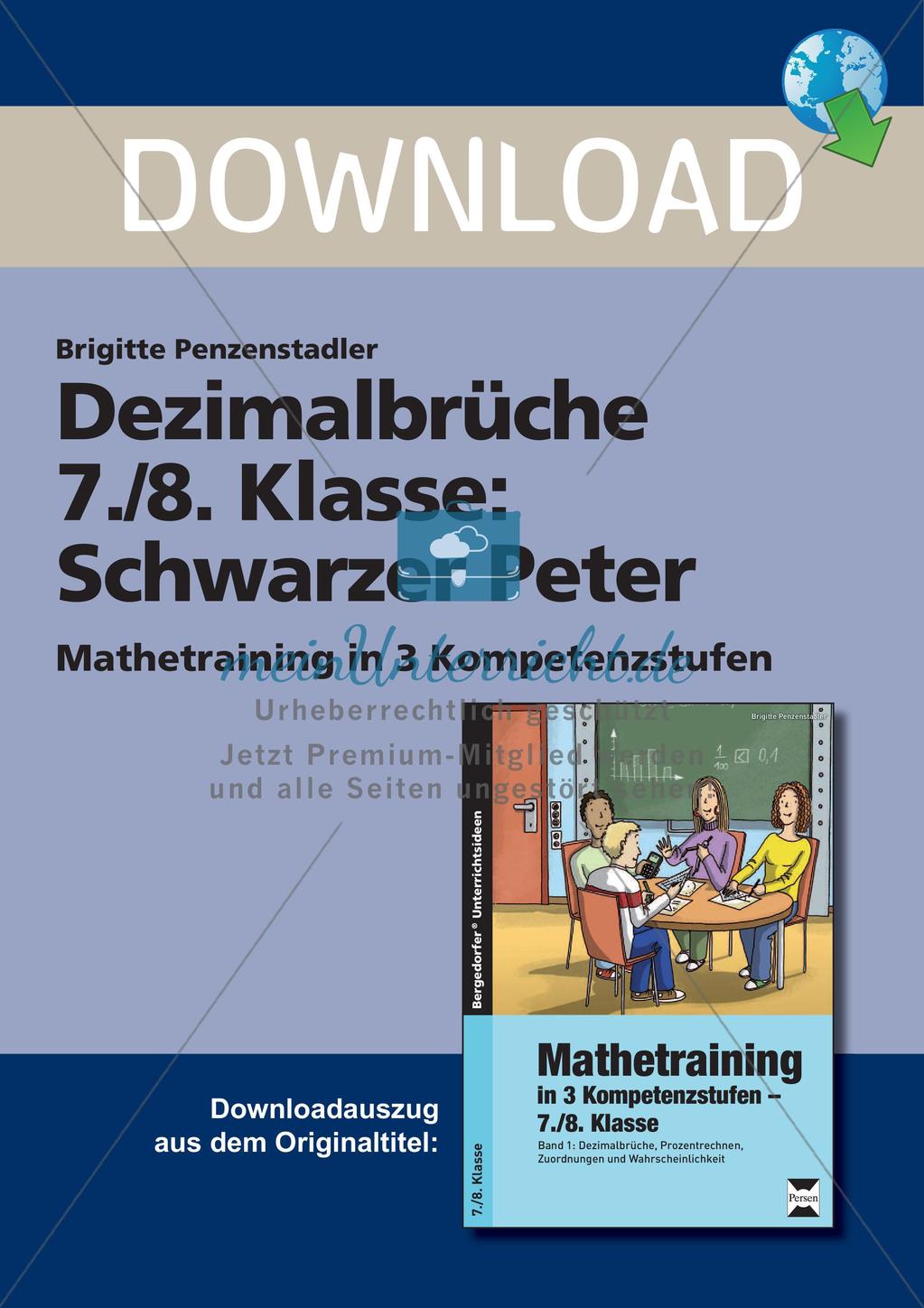 Die Dezimalbrüche: Schwarzer Peter Preview 1