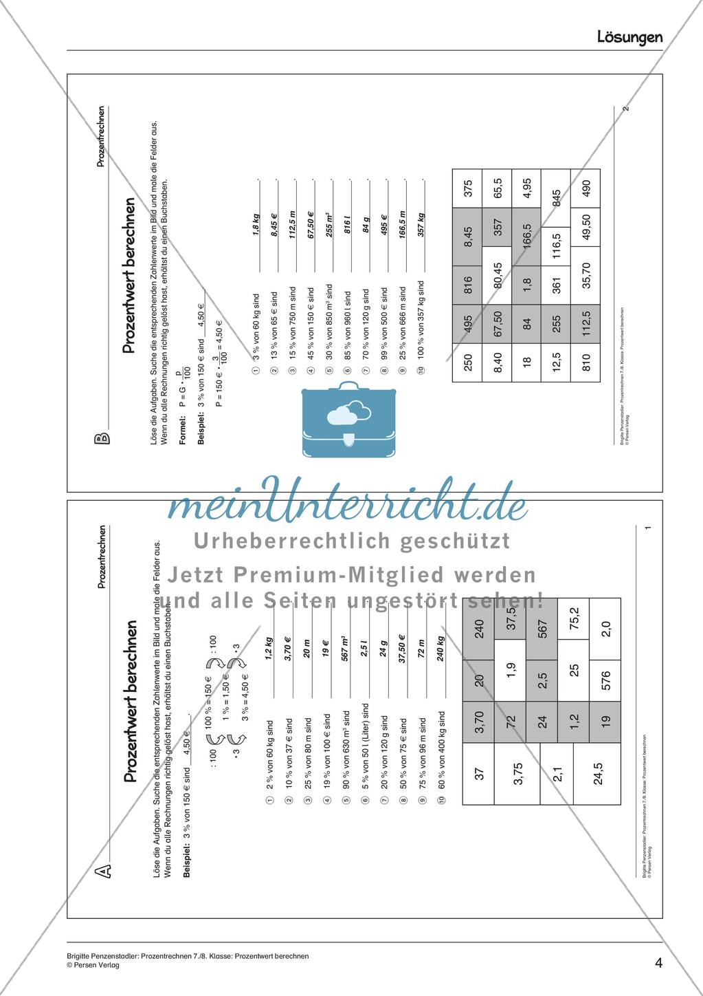 Die Berechnung des Prozentwerts Preview 6