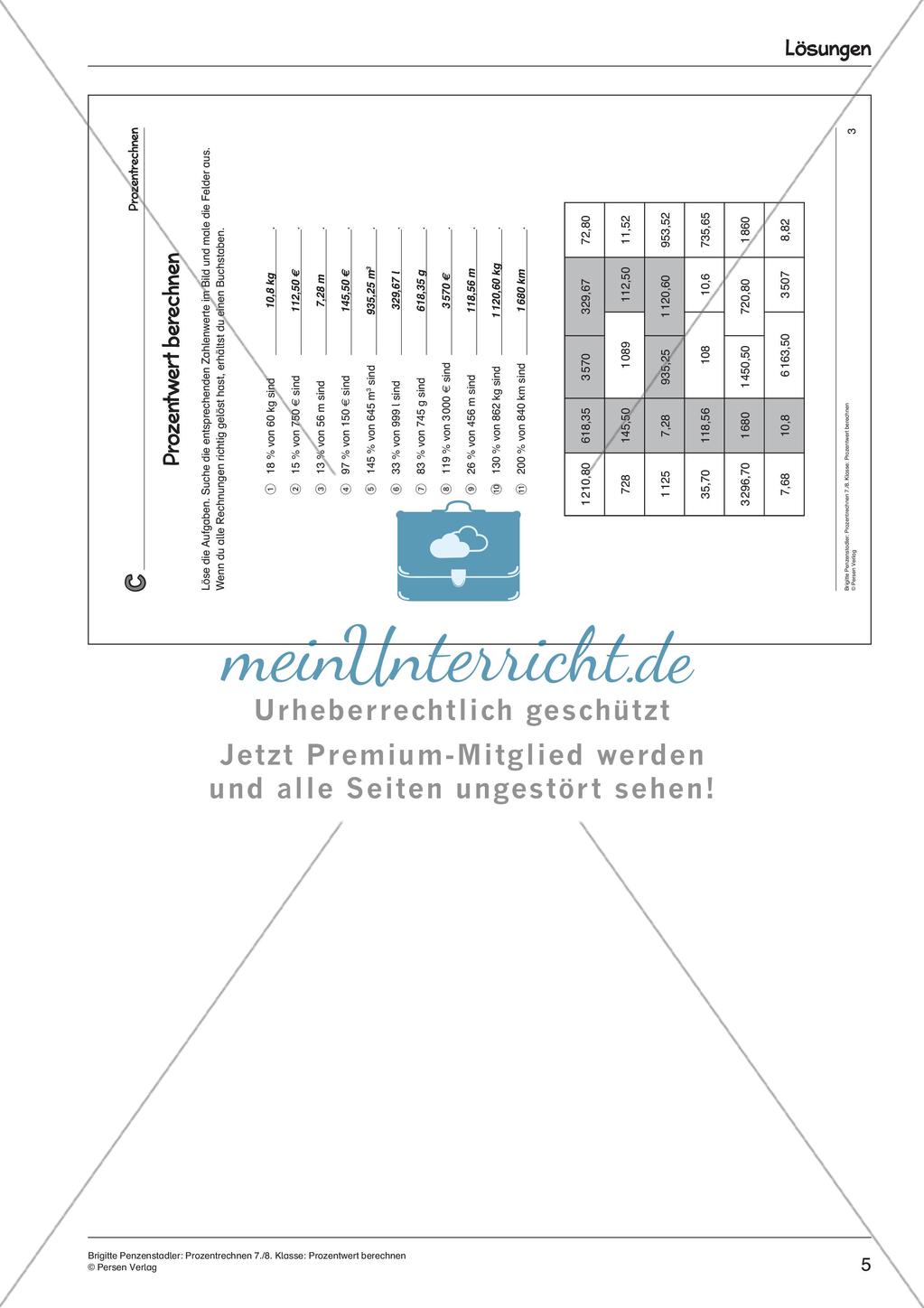 Die Berechnung des Prozentwerts Preview 7