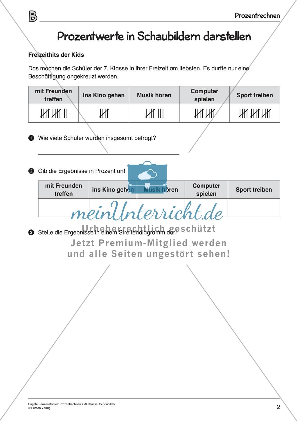Prozentrechnen: Schaubilder Preview 4