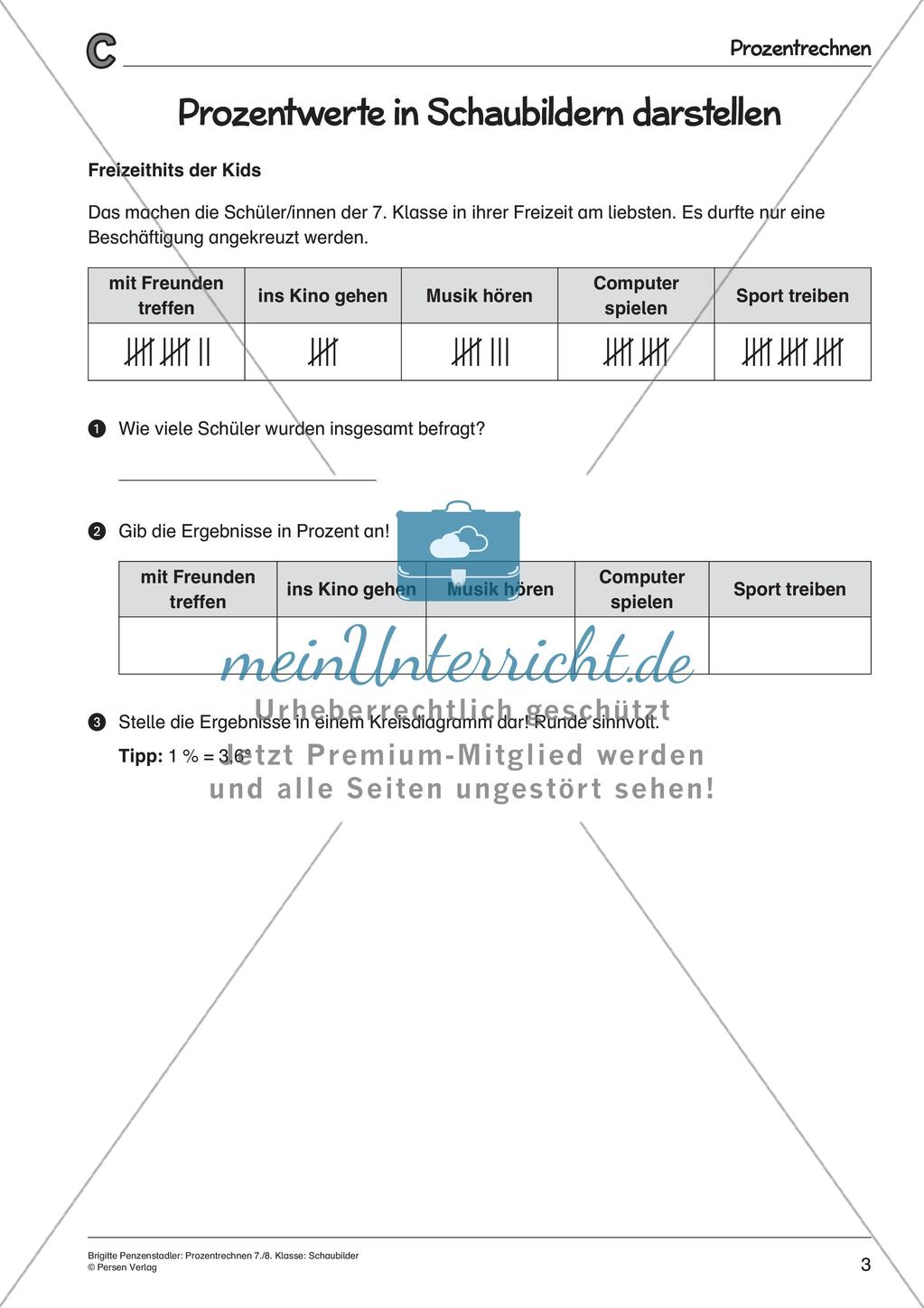 Prozentrechnen: Schaubilder Preview 5