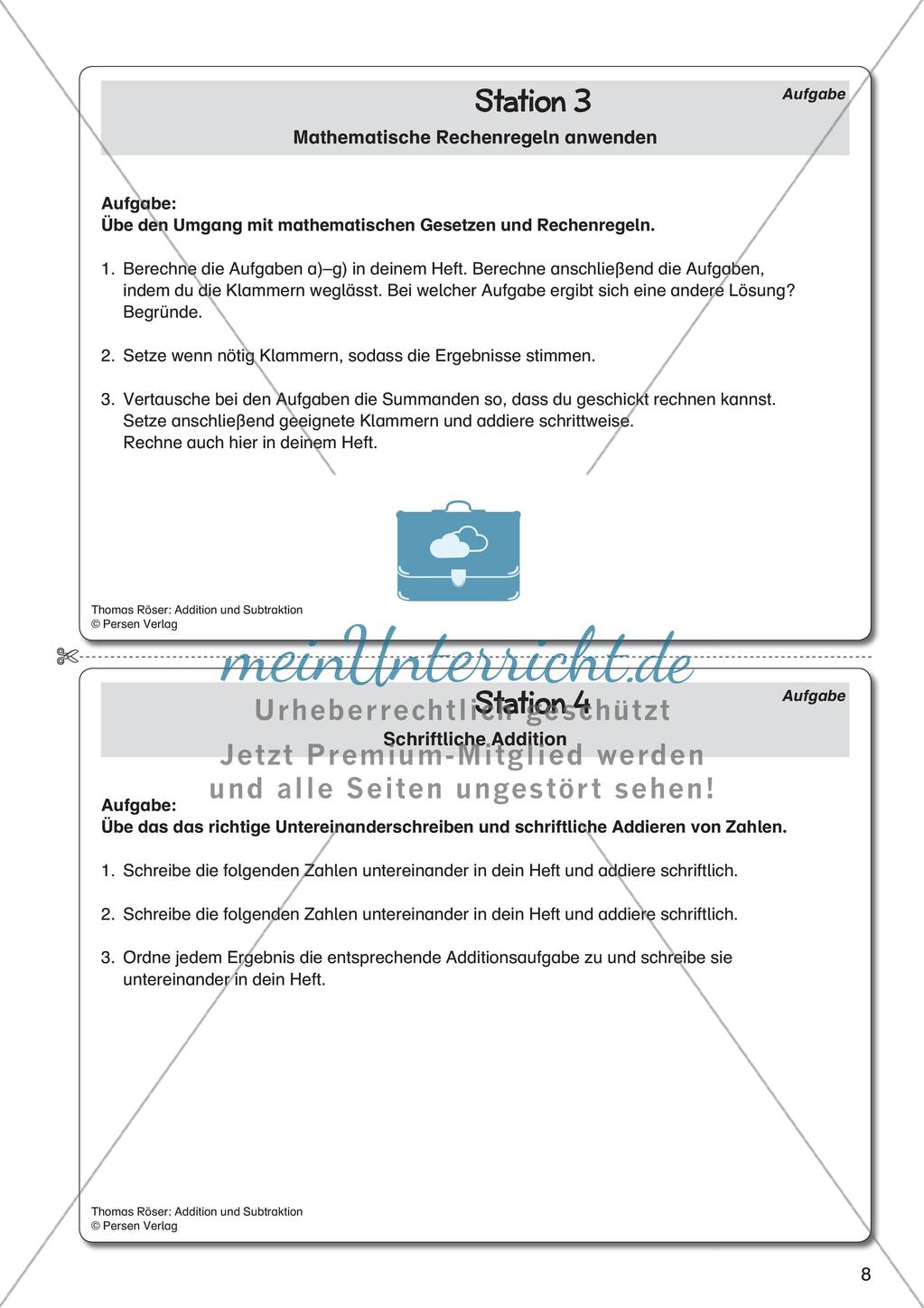 Addition und Subtraktion Preview 10