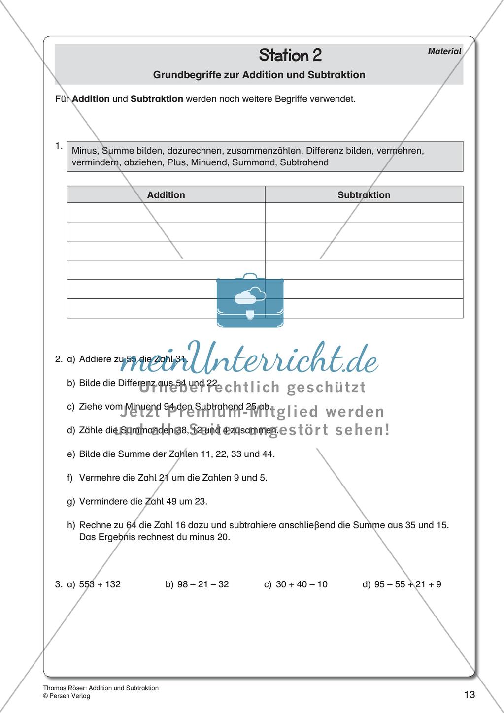 Addition und Subtraktion Preview 15
