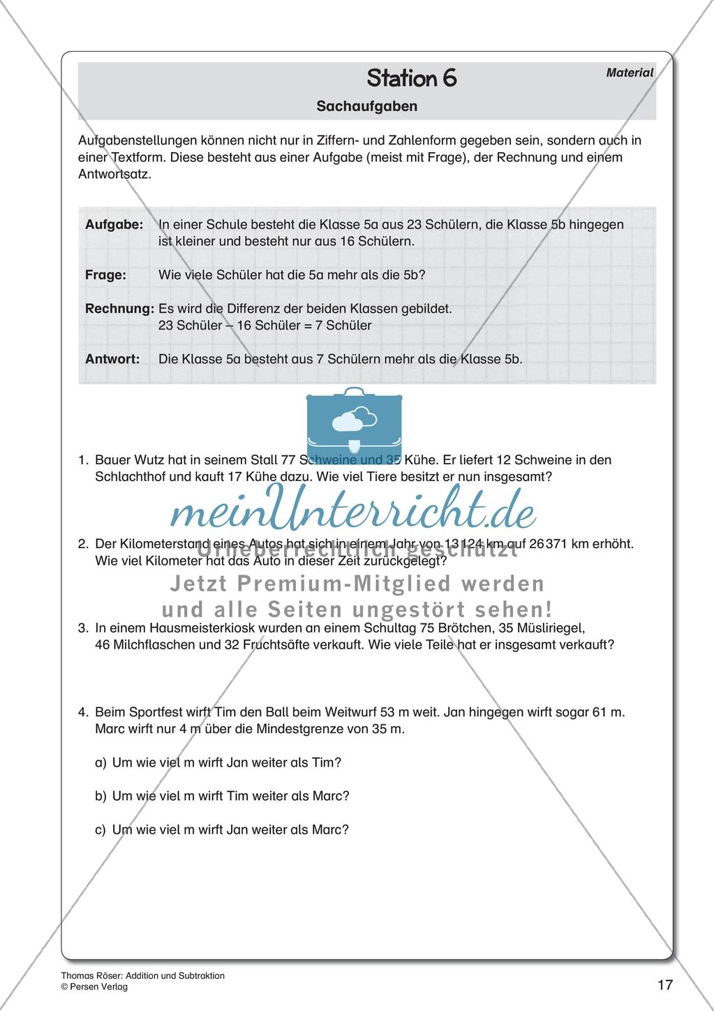 Addition und Subtraktion Preview 19