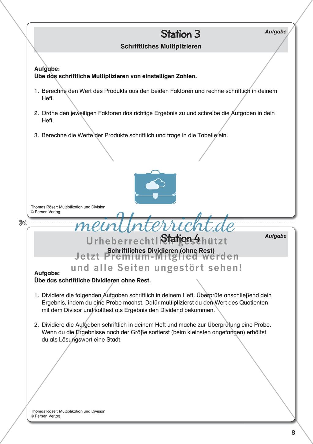 Multiplikation und Division Preview 10