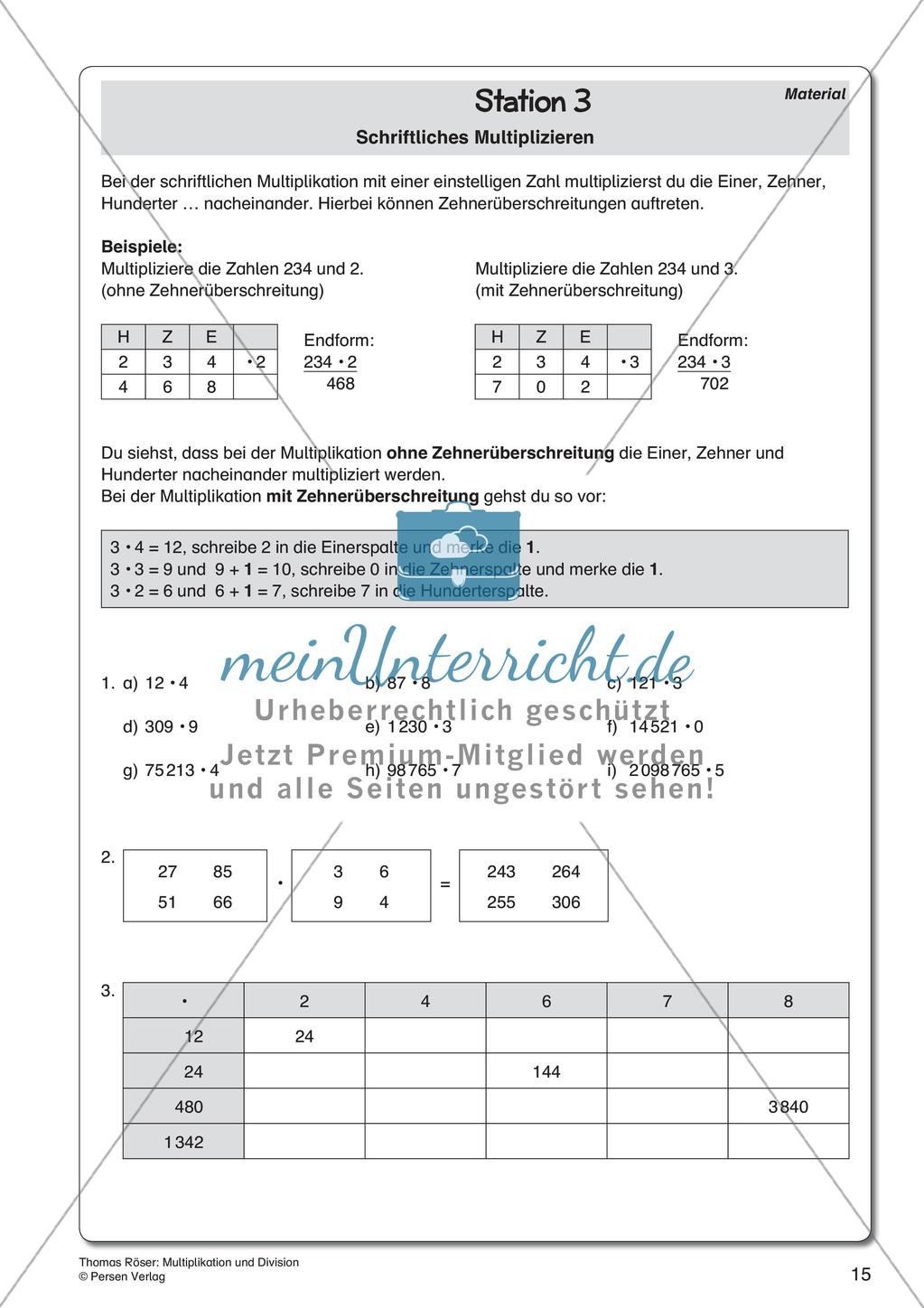 Multiplikation und Division Preview 17
